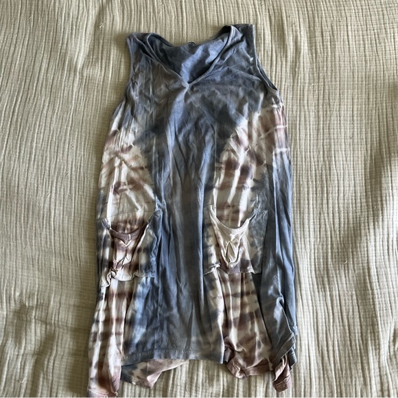 Vintage Blue and Grey Tie Die Dress - Picture 4 of 5